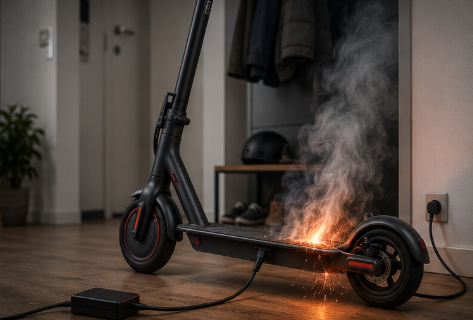 Brennender E-Scooter